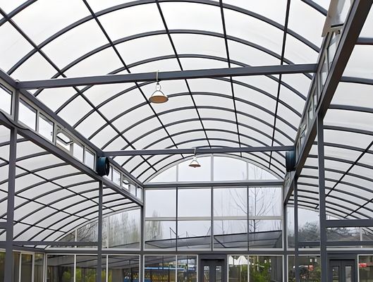 Aquacultuur Staalconstructie Zonne-kweekhuis met dekbed Rolluiken en materialen