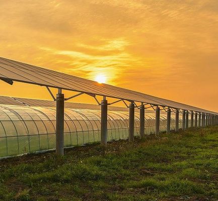 Bouwmaterialen Staalstructuur Meervoudig boogtype Photovoltaïsche kassen jx-SG-9