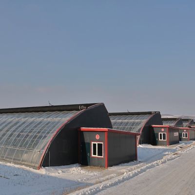 Irrigatiesysteem Zonlicht Kas voor groenten Amerikaanse munt en tijdelijke verwarming