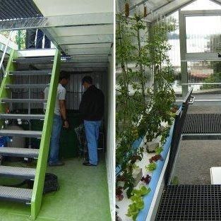 Hoge vochtigheid Verticale landbouw Hydroponische container kas voor groenten