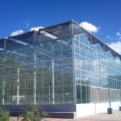 Groenhuis met een dak met een geharmoniseerde luchtvochtigheid voor hydroponische zaailingen