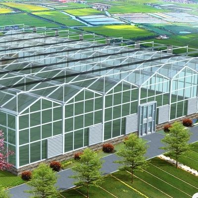Doppellagig glas kas hydroponisch systeem voor bloemenverbouwing 30 dagen terugbetaling